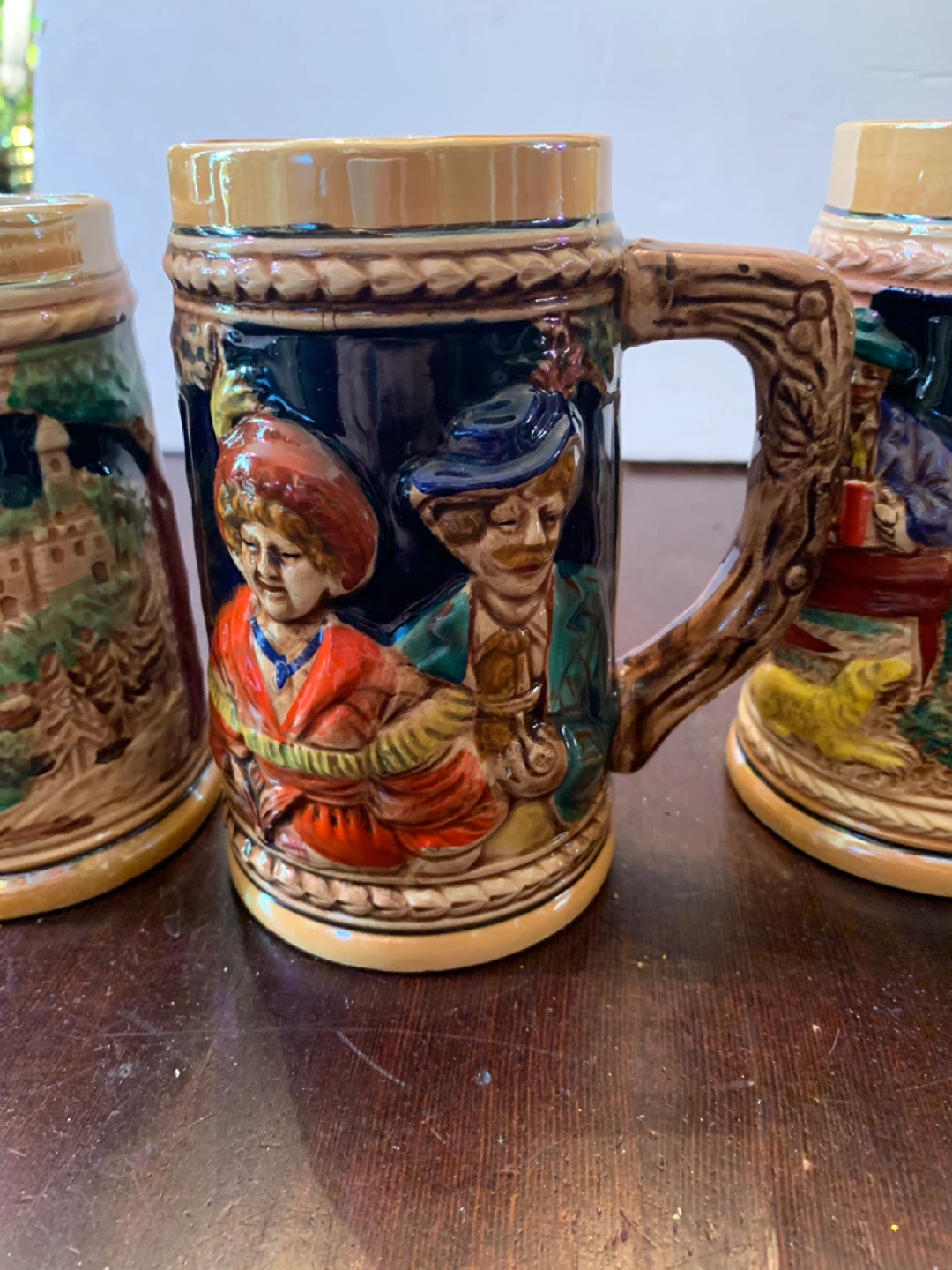 Vintage Ceramic German Beer Stein Set of 4 (made in Japan) - photo 2