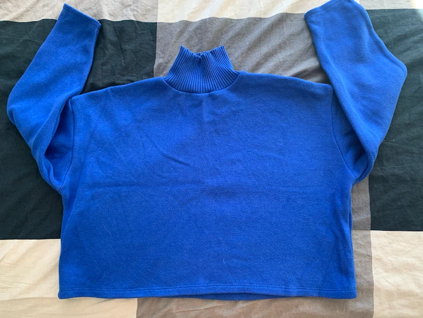 Blue Zara Mock Neck Sweater