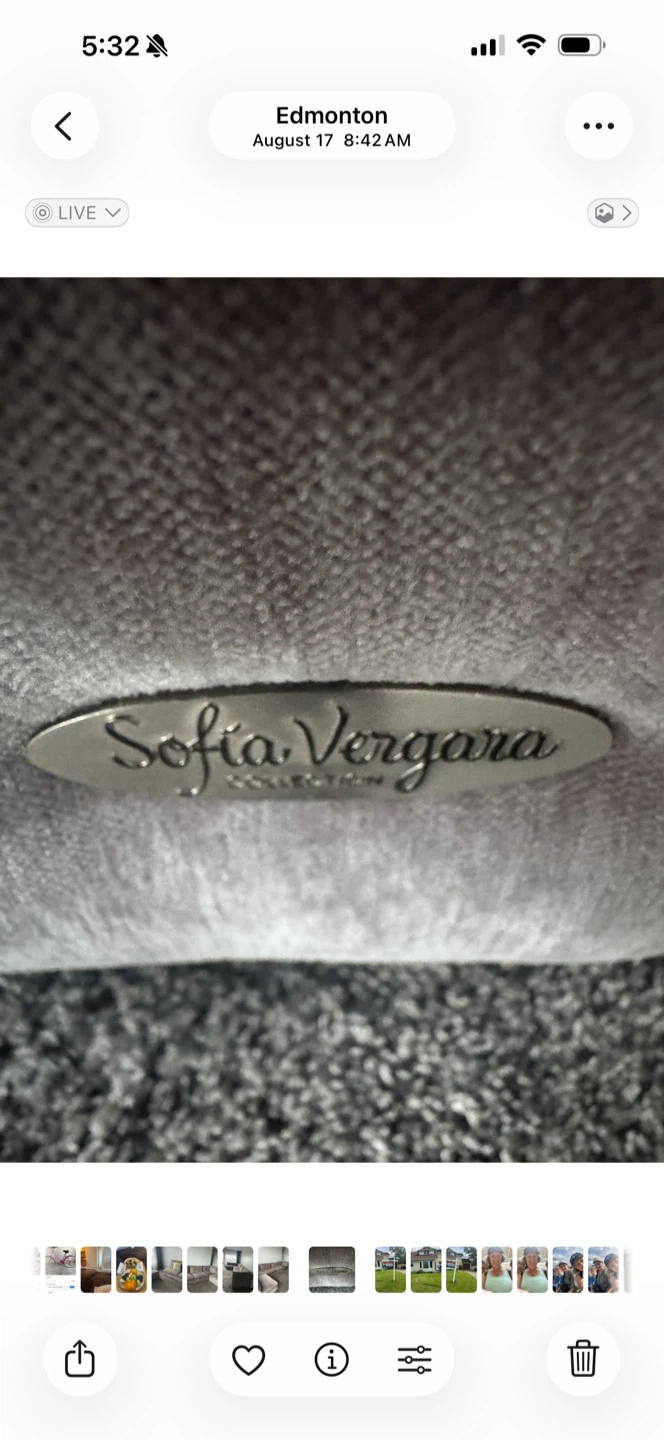 5- Piece Sofia Vergara Collection Sectional Sofa