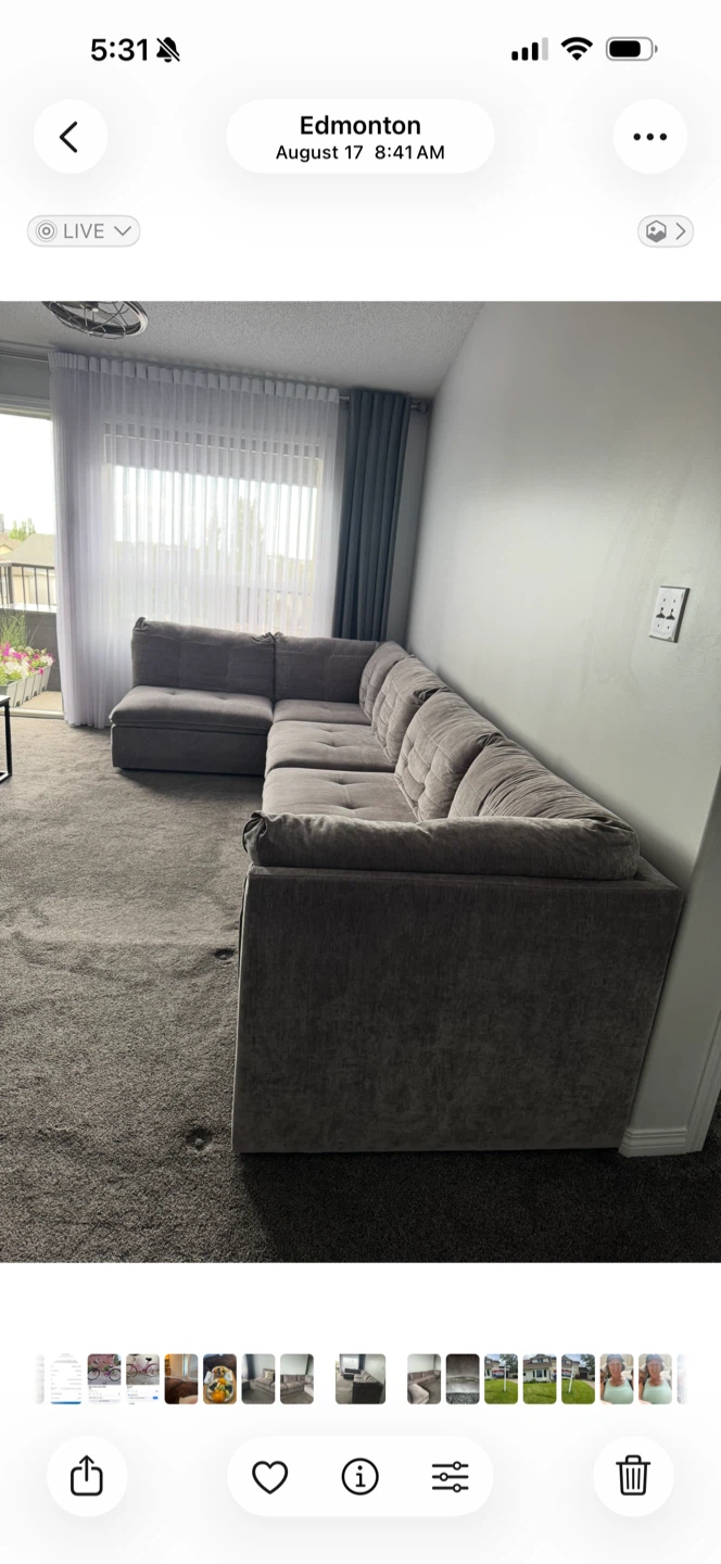 5- Piece Sofia Vergara Collection Sectional Sofa - photo 5