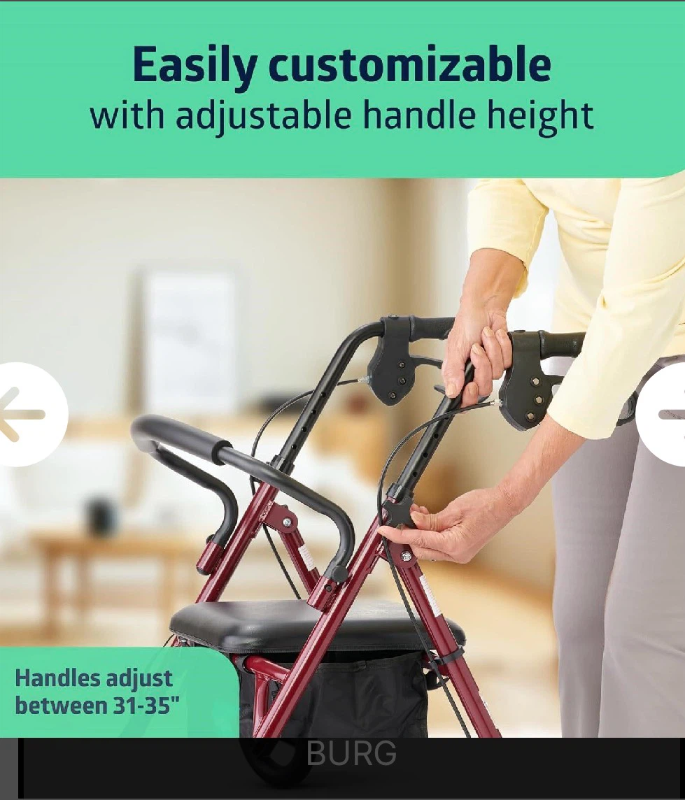 ROLLATOR, STEEL, 6" WHEELS, KD BURG - photo 4