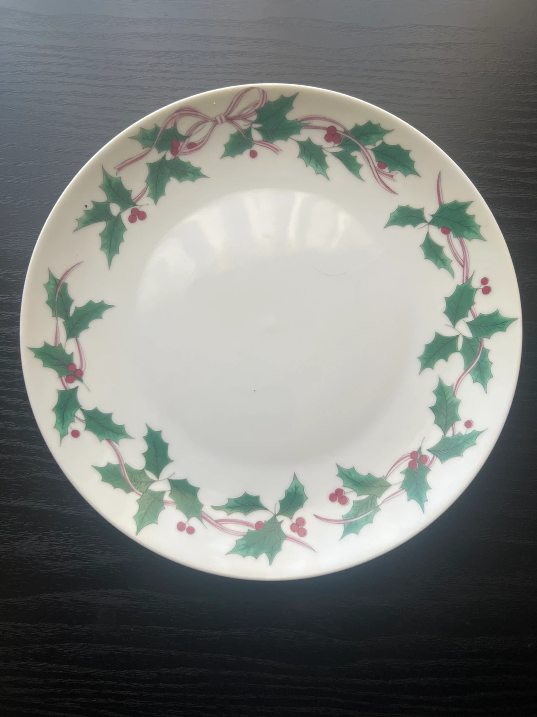 Set of Christmas Holly Plates - photo 2