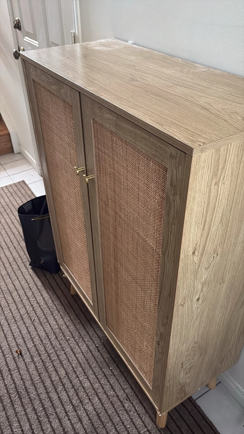 Anmytek Rattan Wood Sideboard Cabinet - photo 4