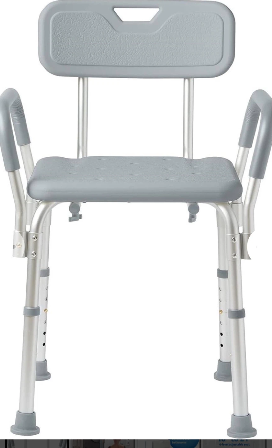 Medline Shower Chair with Backrest and Padded Armr