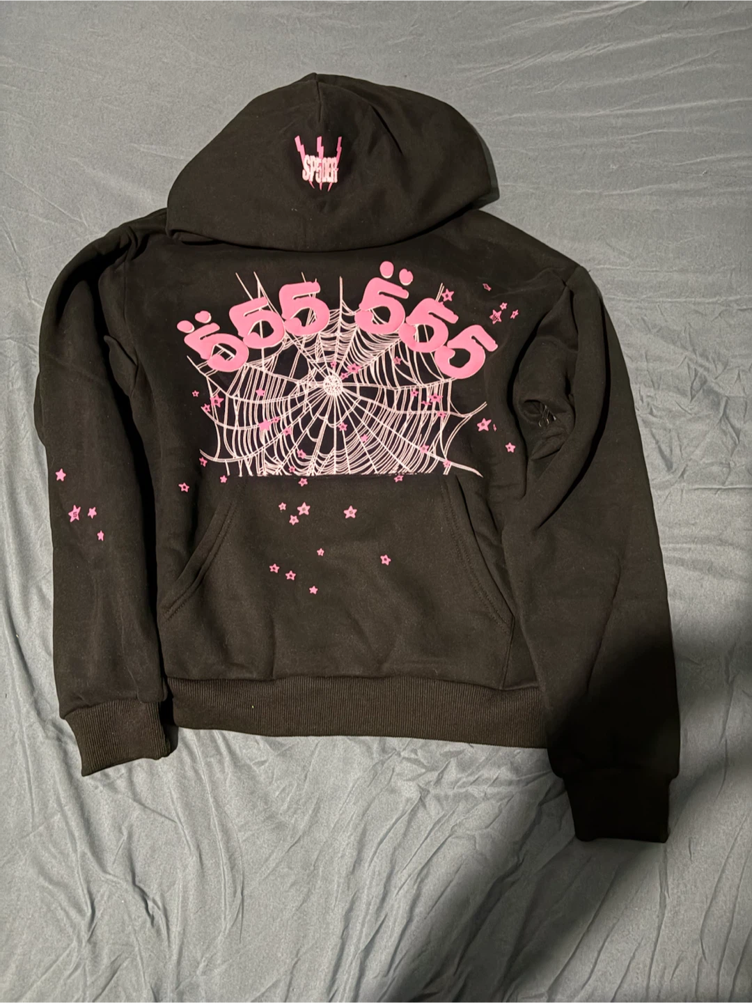 Sp5der 555 Hoodie Black Pink - photo 2