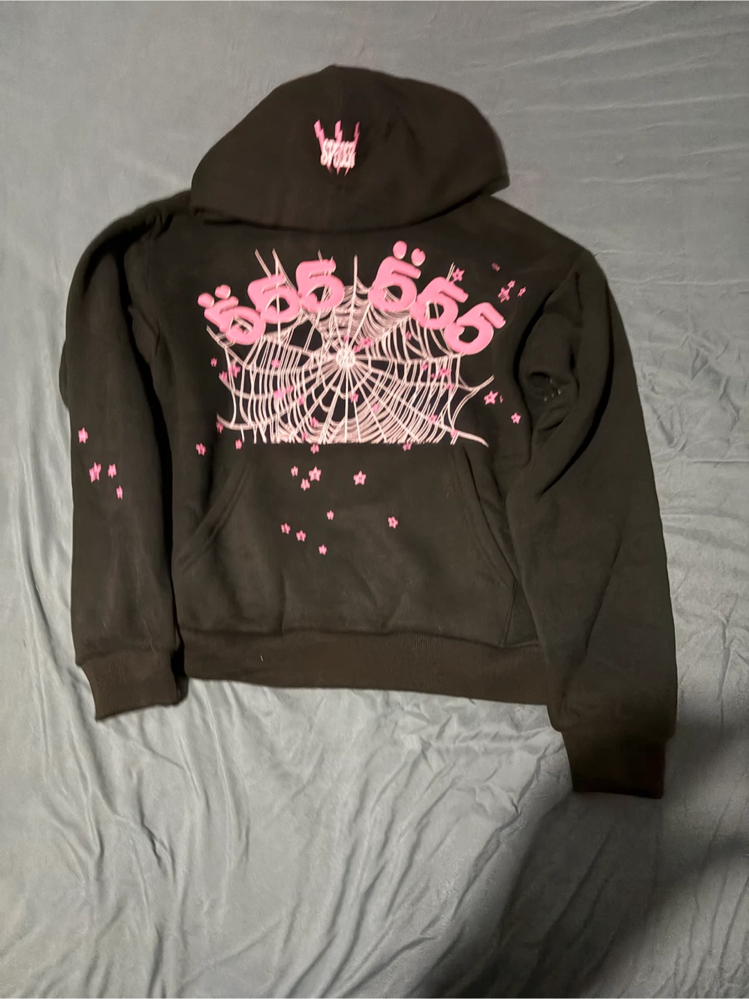 Sp5der 555 Hoodie Black Pink - photo 3