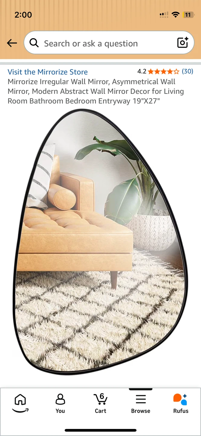 Asymmetrical Wall Mirror( set of 2) - photo 2