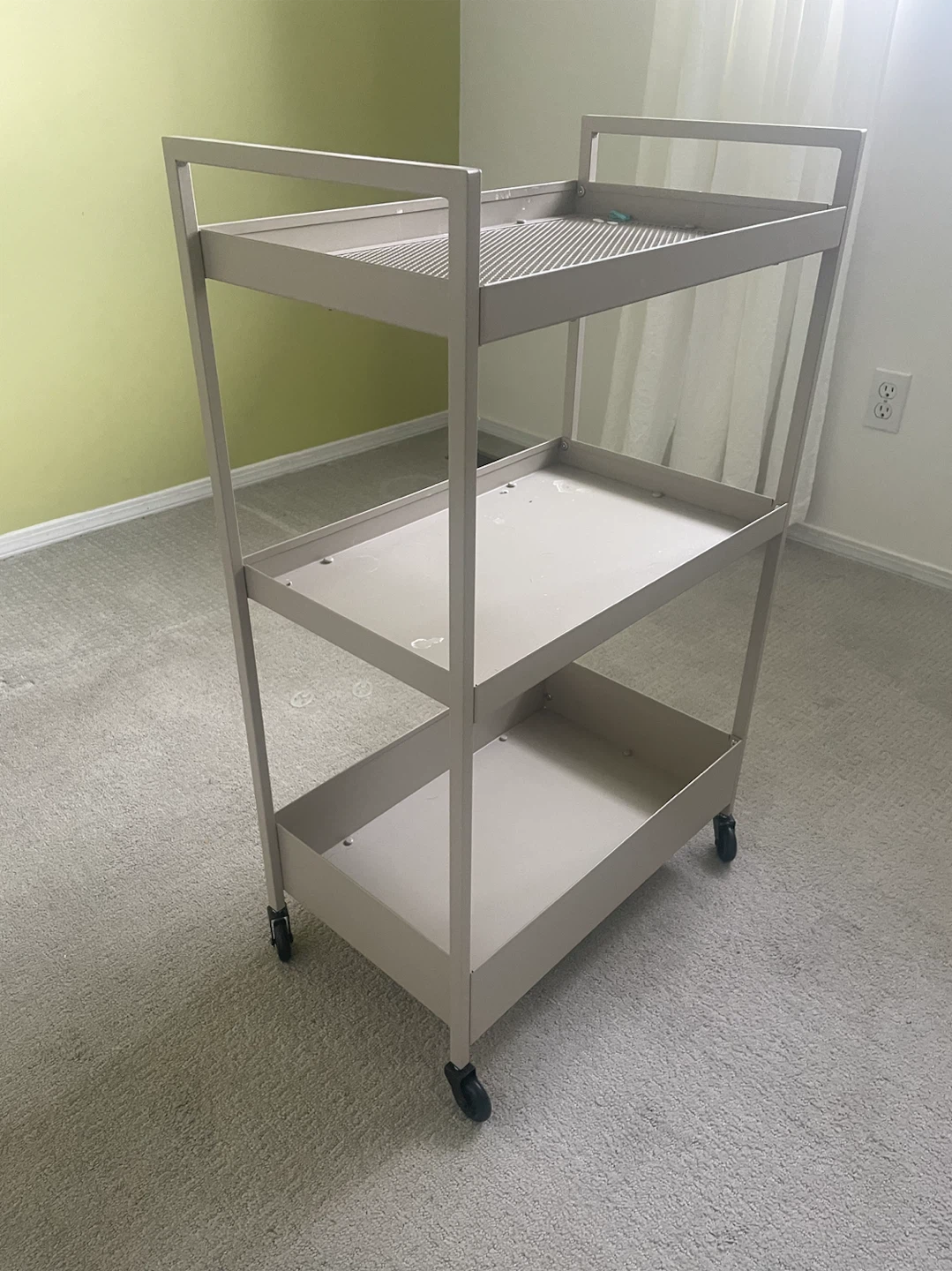 Three-Tier Metal Rolling Utility Cart - photo 3