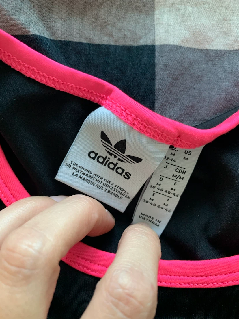 Adidas Sport Crop Top - Black & Pink - Size M - photo 3