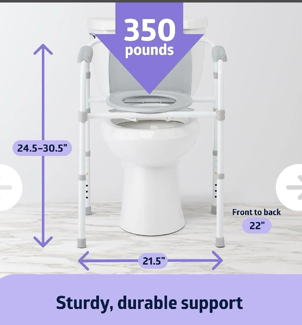 Commode,3-in-1,Steel,Elongated - photo 4