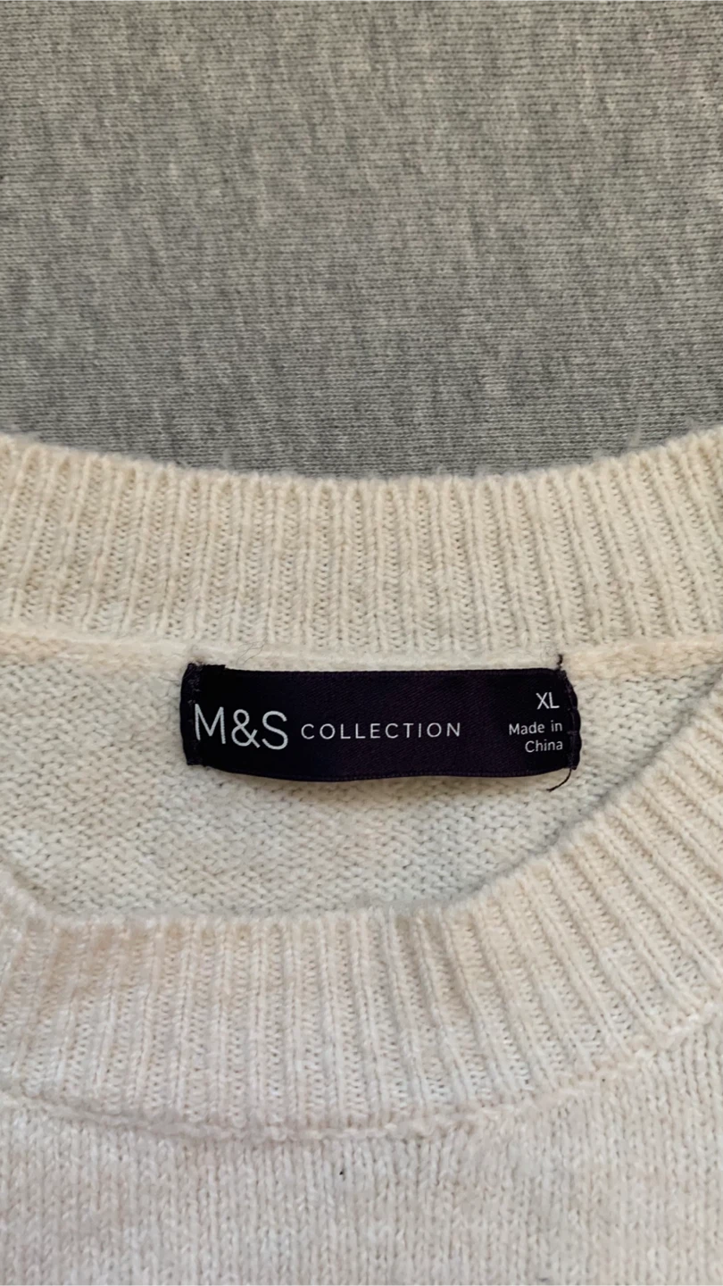 Marks & Spencer Collection Cream with Sequin Sweater - Size XL - photo 3