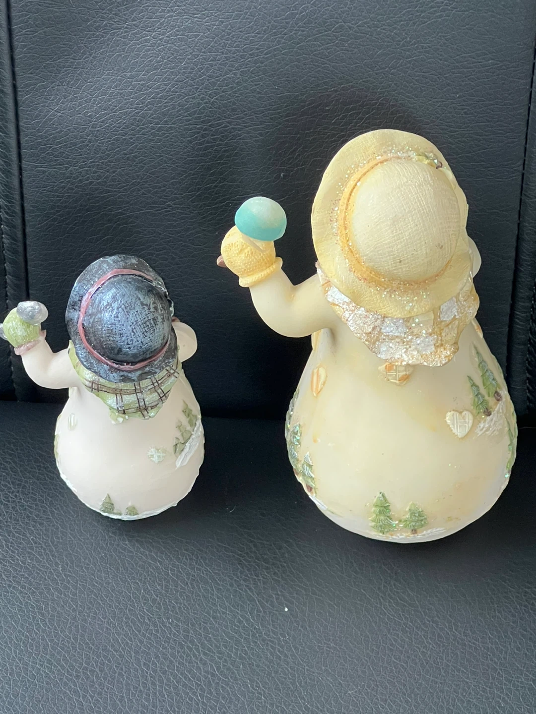 Set of two decorative snowman figurines - photo 2