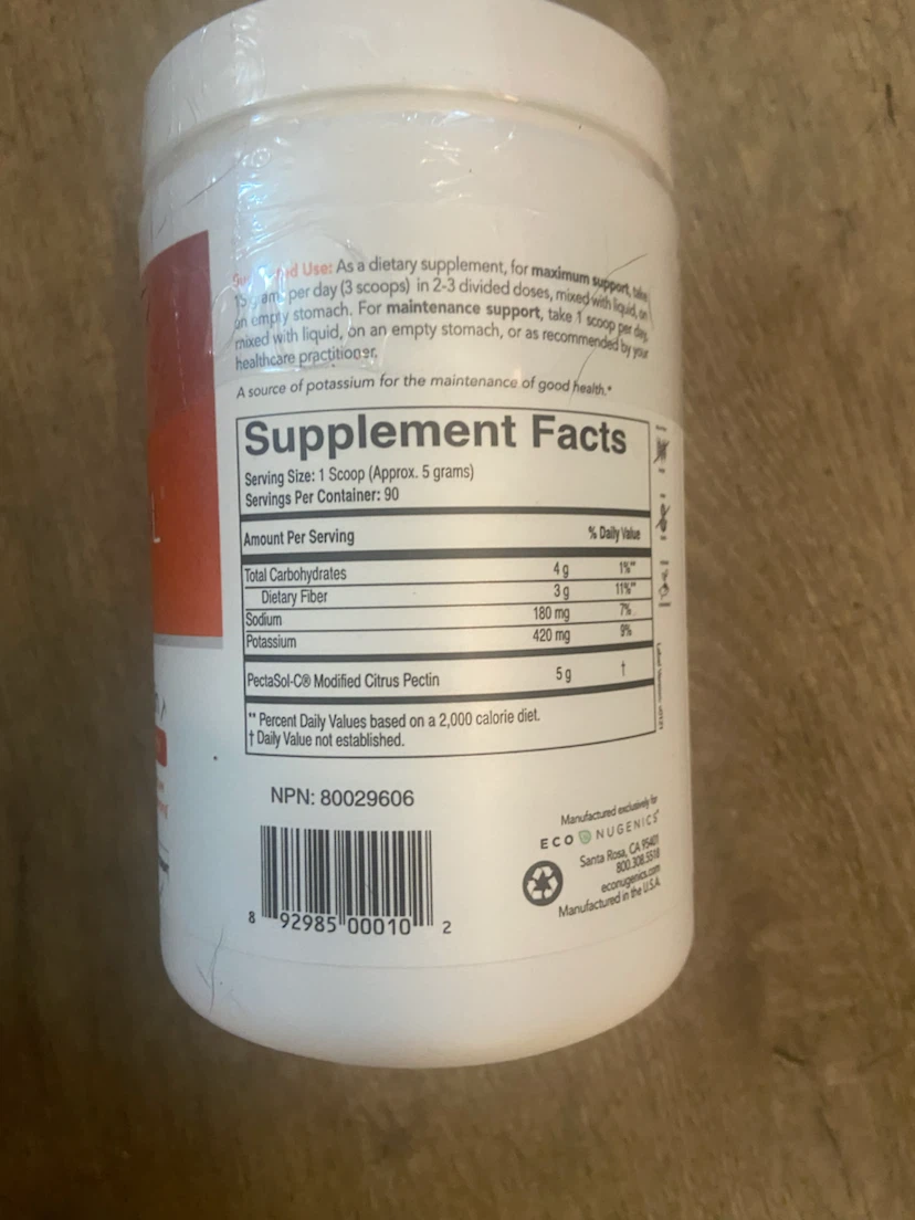Econugenics Pectasol Modified Citrus Pectin 454g - photo 4