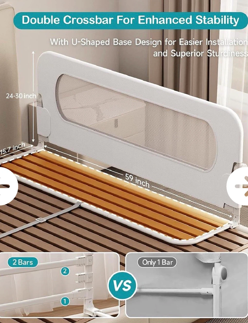 Hiravion Foldable Bed Rail for Toddlers - photo 4