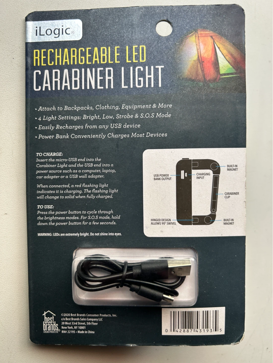 2 iLogic Rechargeable LED Carabiner Lights - photo 2