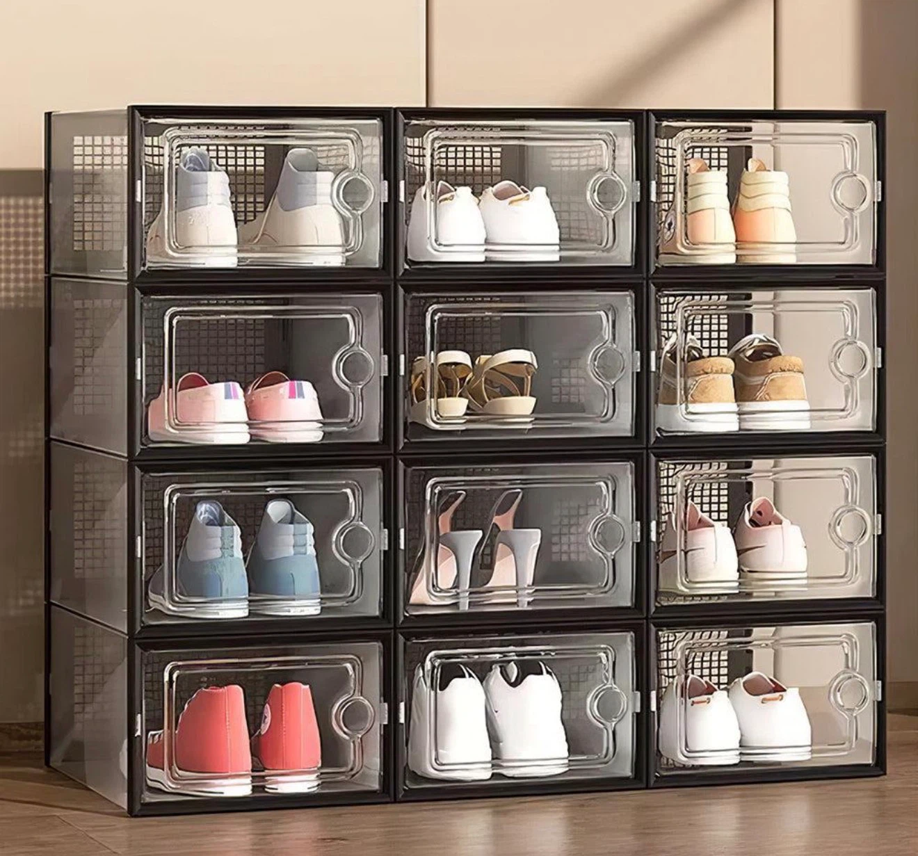 Stackable Clear Shoe Storage Boxes