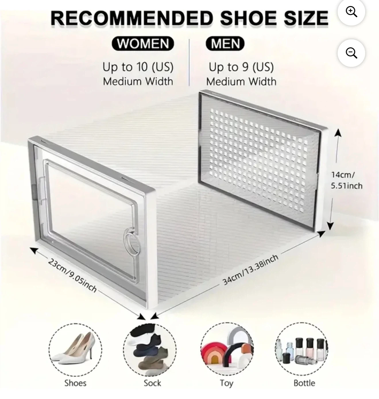 Stackable Clear Shoe Storage Boxes - photo 3