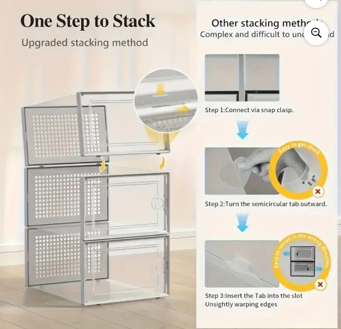 Stackable Clear Shoe Storage Boxes - photo 4