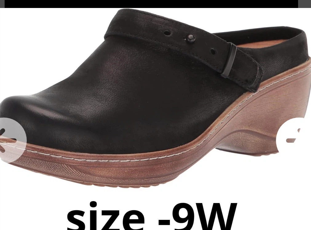 SoftWalk Womens Marquette Clogs Black Size 9W