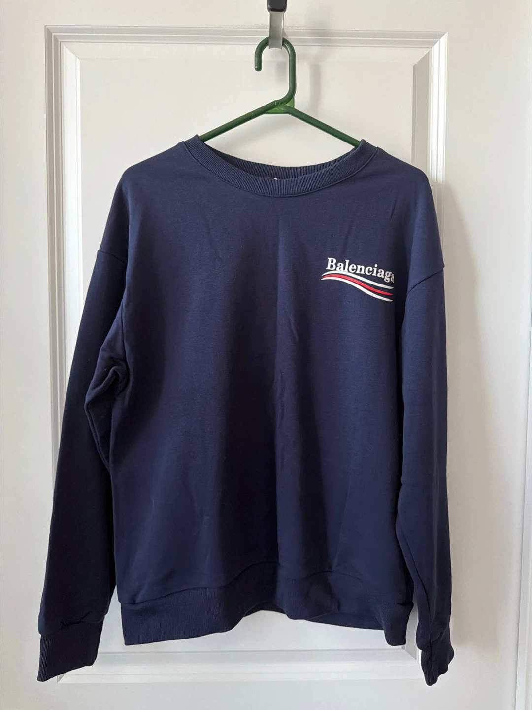 Balenciaga Navy Blue Logo Sweatshirt