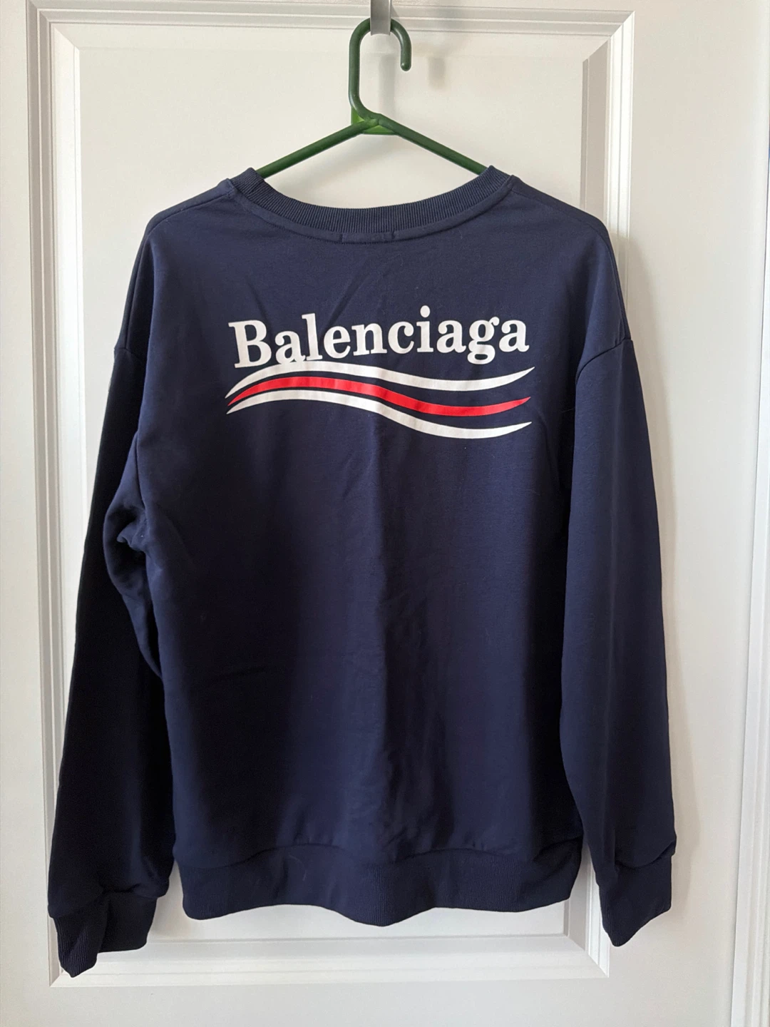 Balenciaga Navy Blue Logo Sweatshirt - photo 2