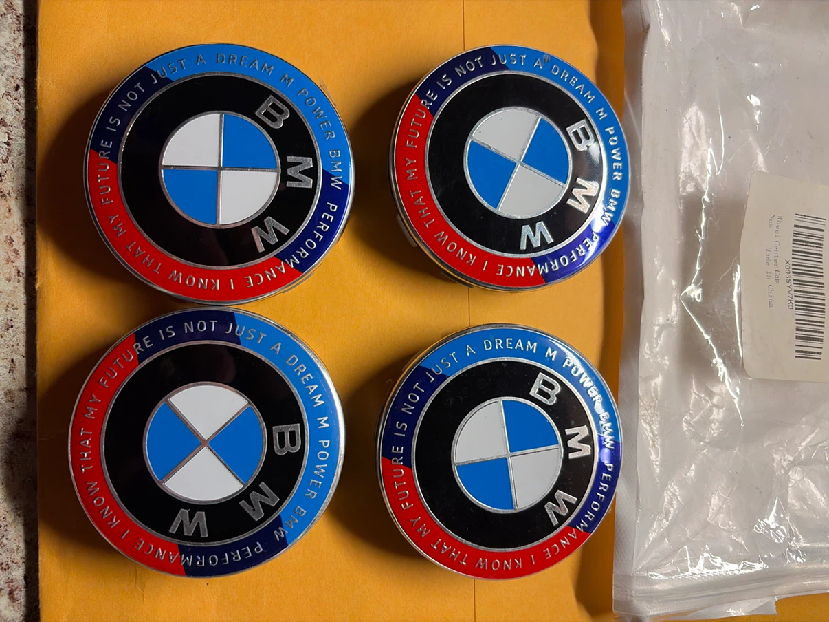 Set of 4 BMW M Power Wheel Center Caps