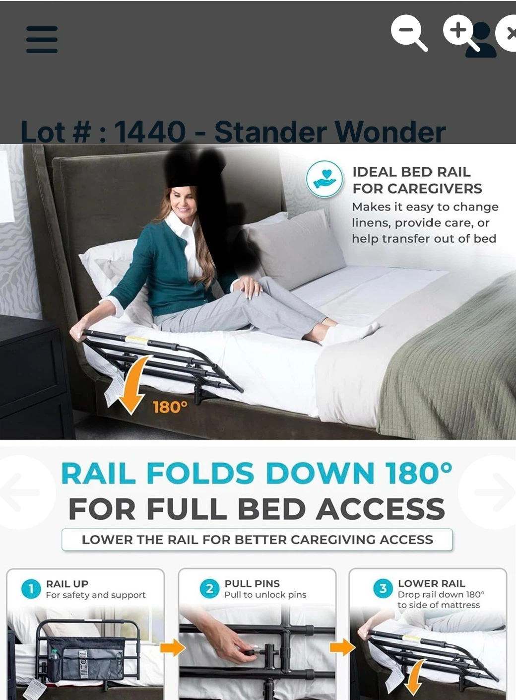 Stander Wonder Adjustable Bed Rail - photo 3