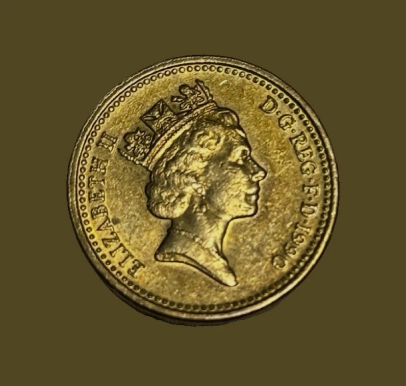 1990 UK One Pound Coin - photo 2
