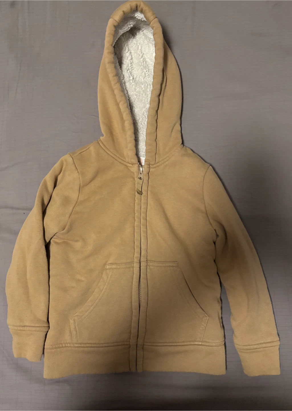Wonder Nation Boys XS (4-5) Zip Hoodie with Faux Shearling
