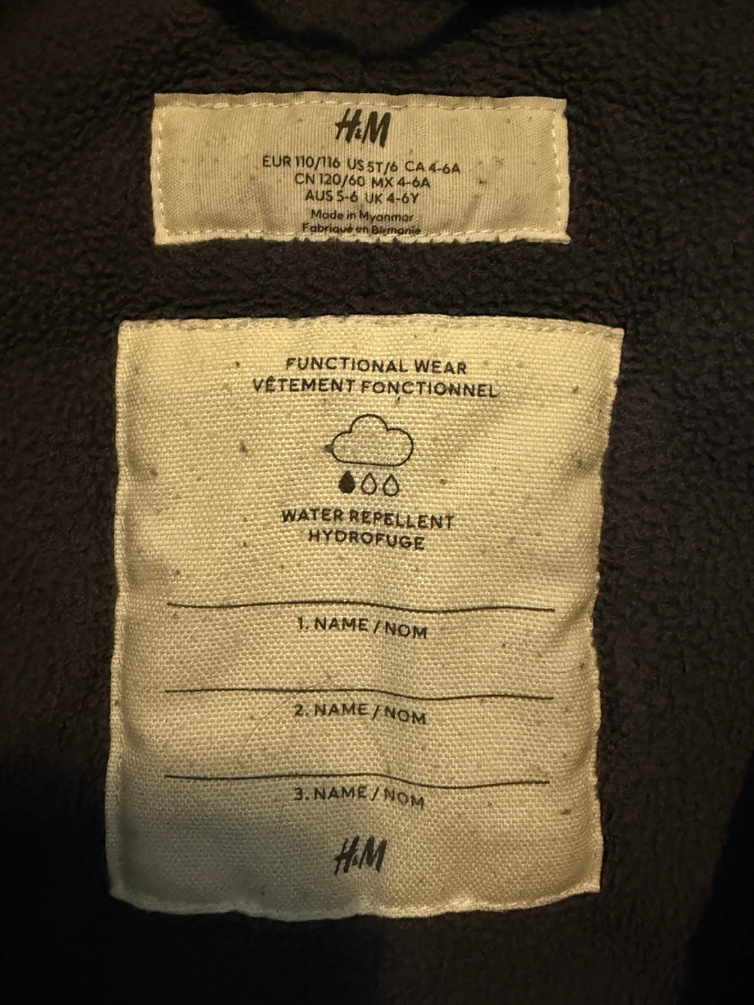 H&M Kids Water-Repellent Winter Jacket (size 4-6) - photo 4
