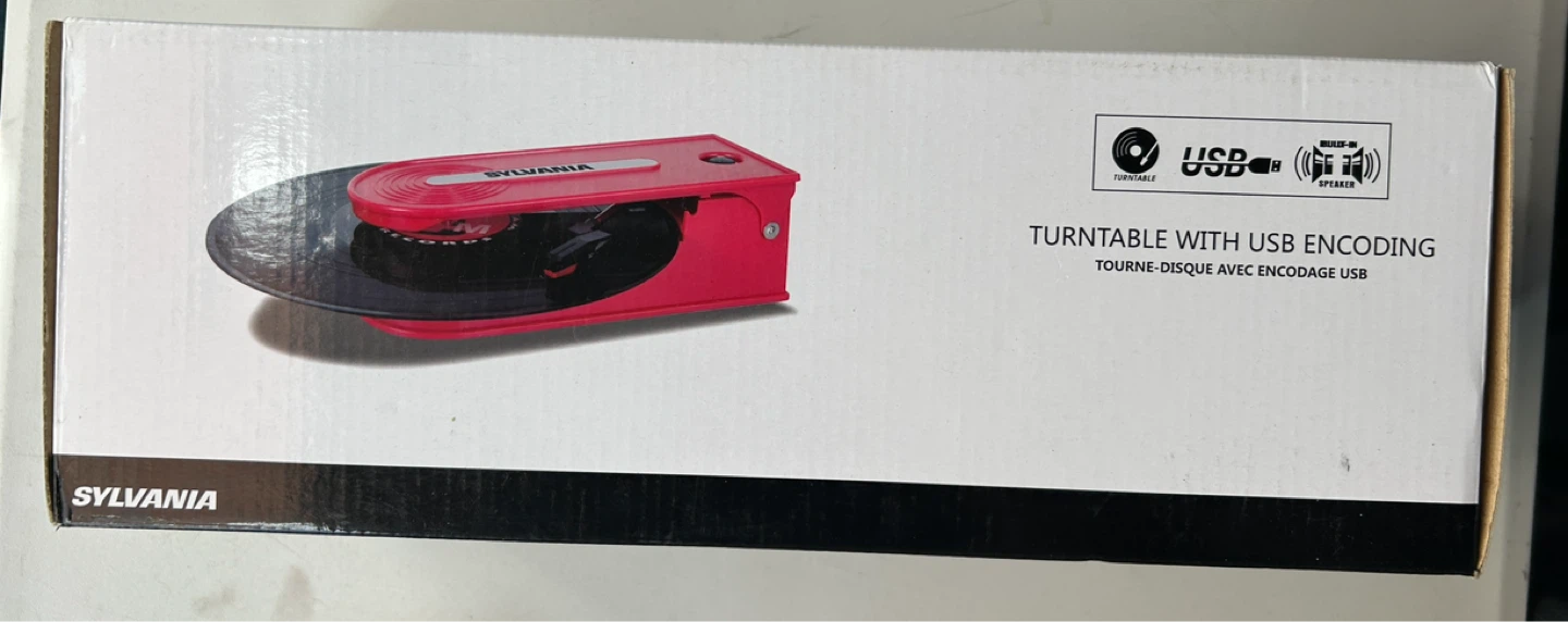 Sylvania Turntable with USB Encoding Red - photo 4