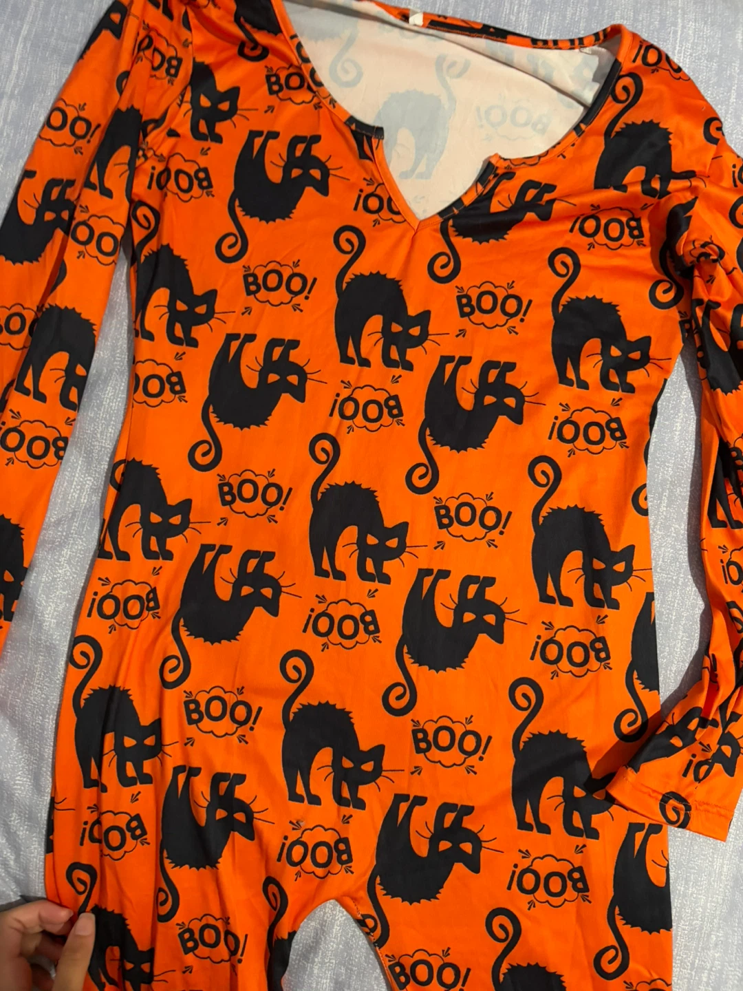 Halloween Cat Print Jumpsuit