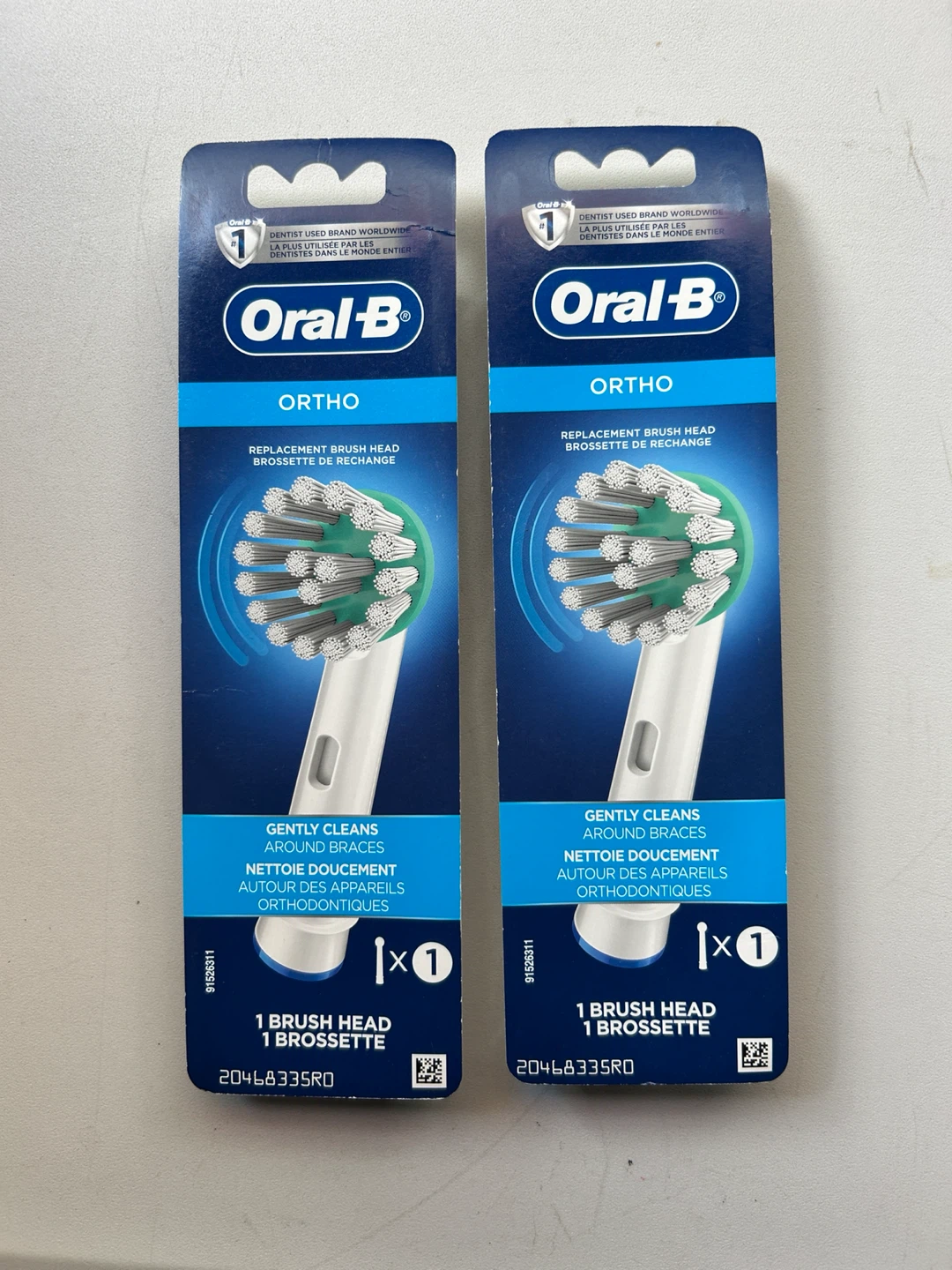 2 New Oral-B Ortho Replacement Brush Heads