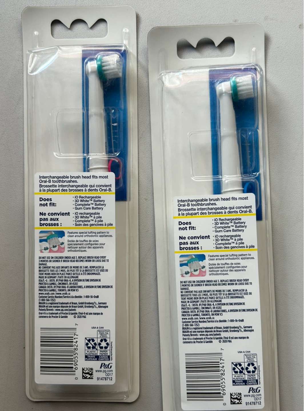 2 New Oral-B Ortho Replacement Brush Heads - photo 2