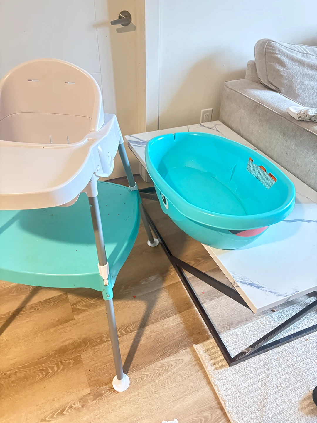 IKEA Antilop high chair and baby bath