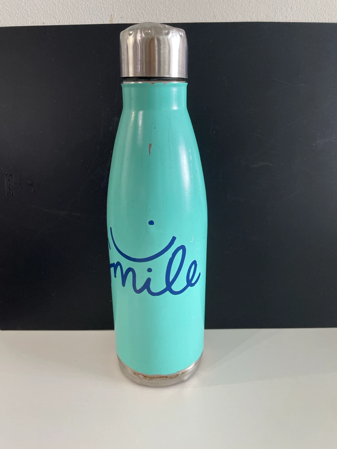 🎁 FREE - Turquoise Smile Metal Water Bottle