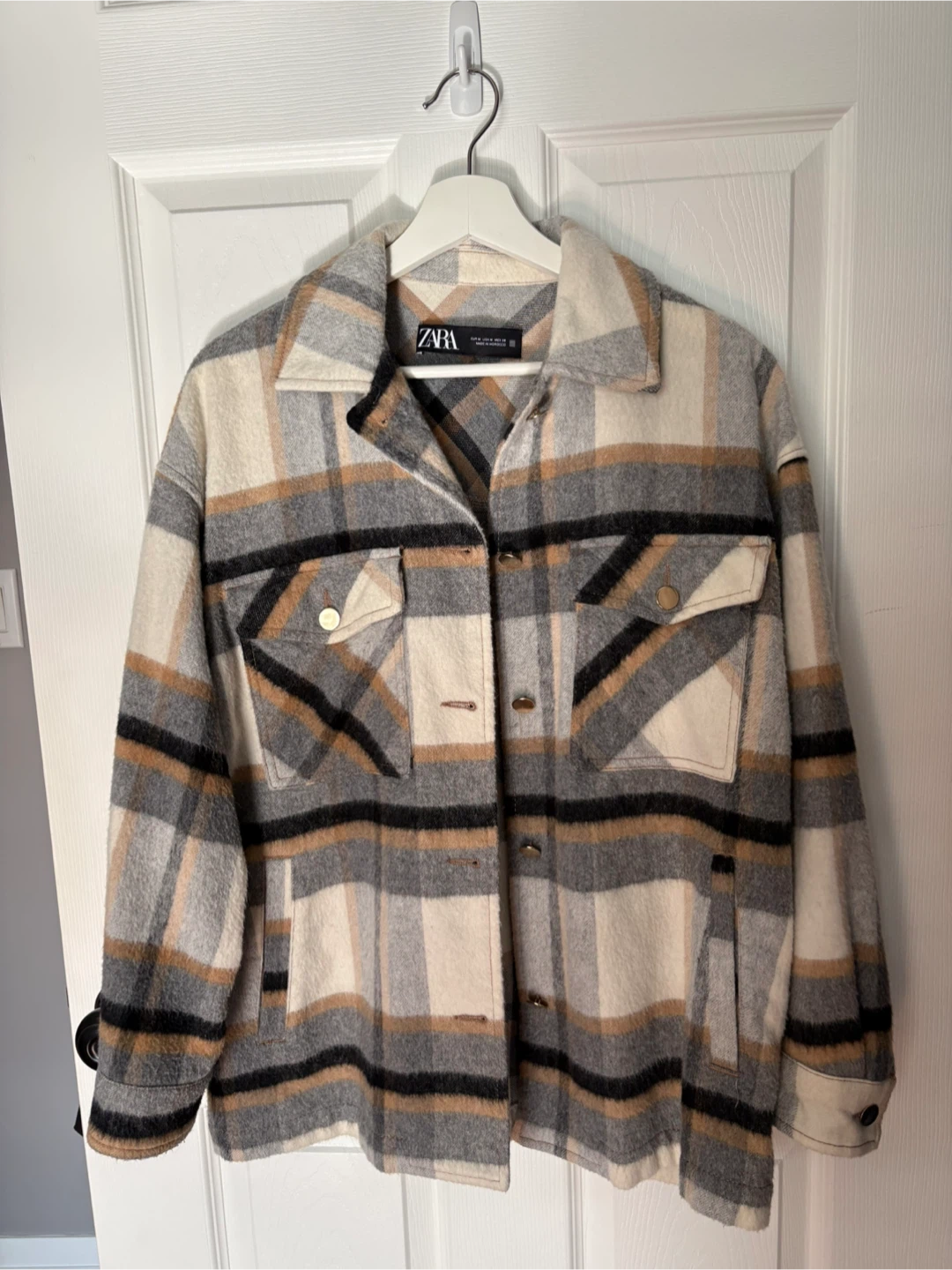 ZARA Plaid Overshirt - Size M