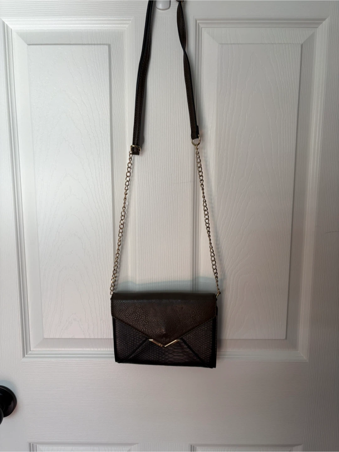 Dark Brown Envelope Crossbody Bag - photo 2