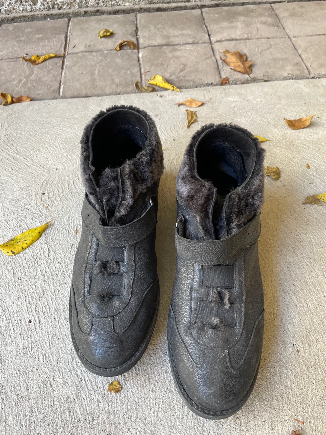 Black Fur-Lined Ankle Boots