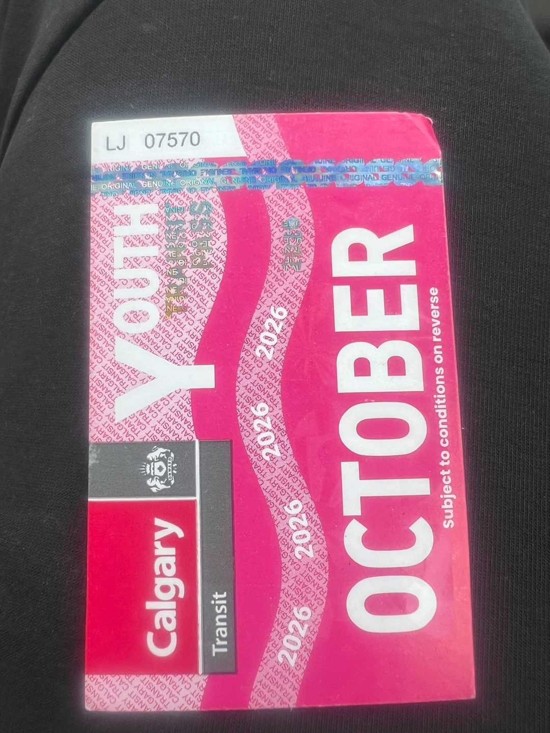 Calgary Transit October 2026 Youth Pass