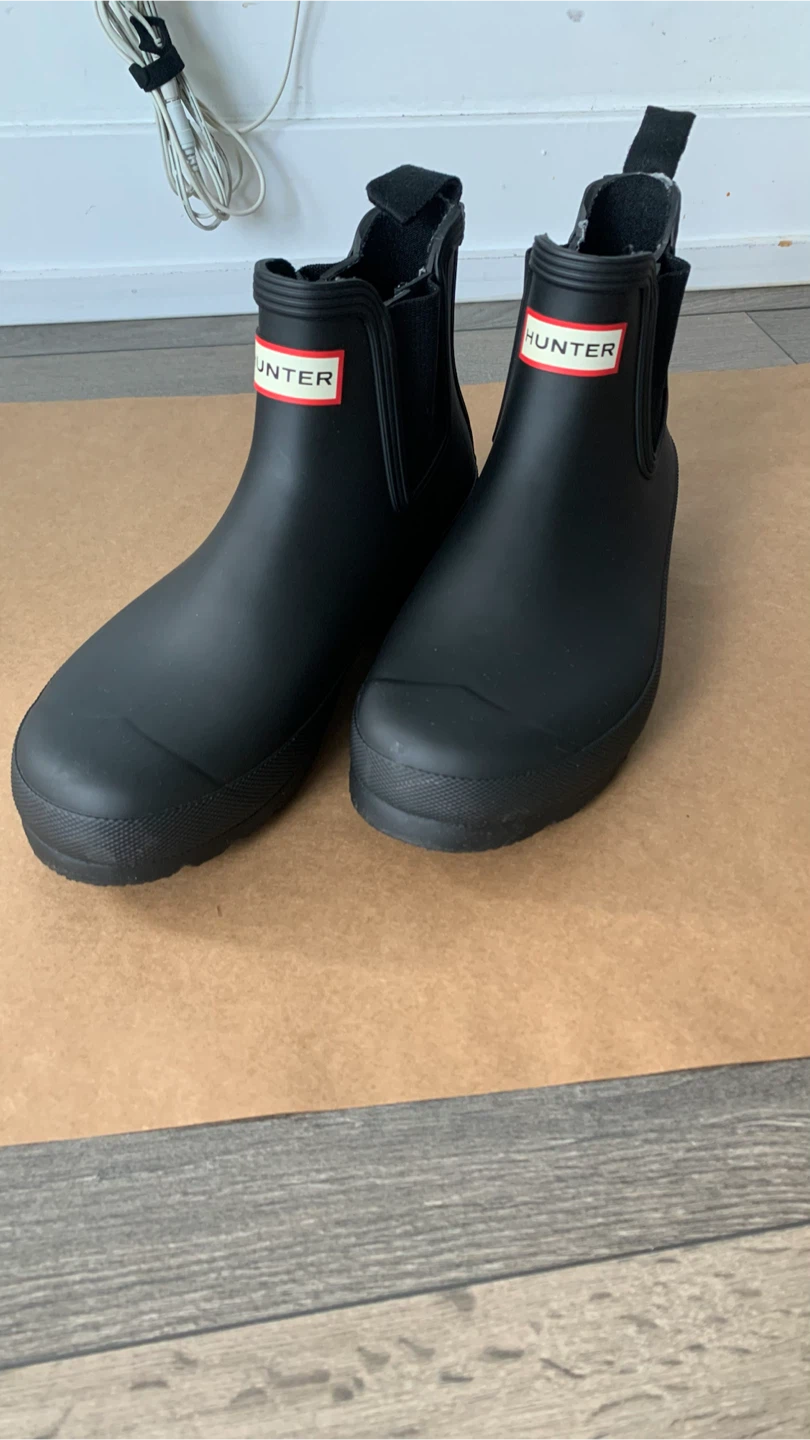 Hunter Chelsea Boots Black, size US8