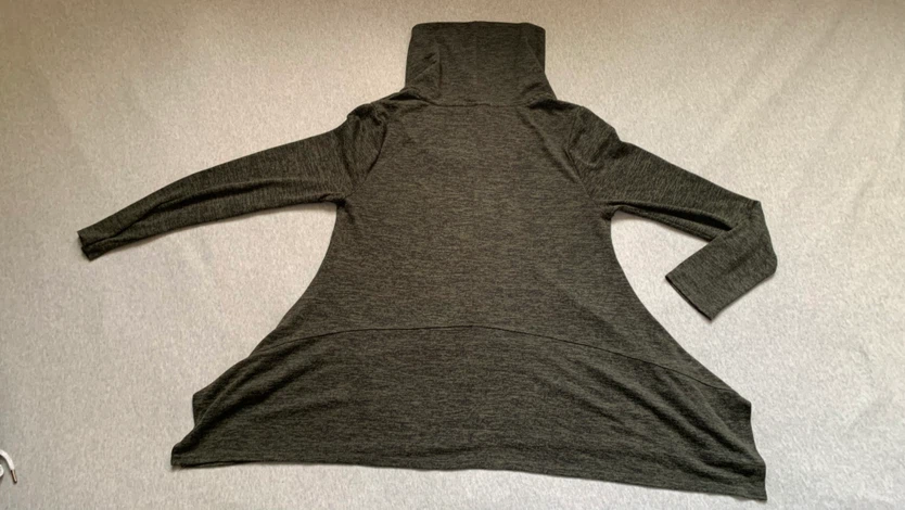 Suzy Shier Cowl Neck Olive Green Long Sleeve Top - Size XL - photo 2