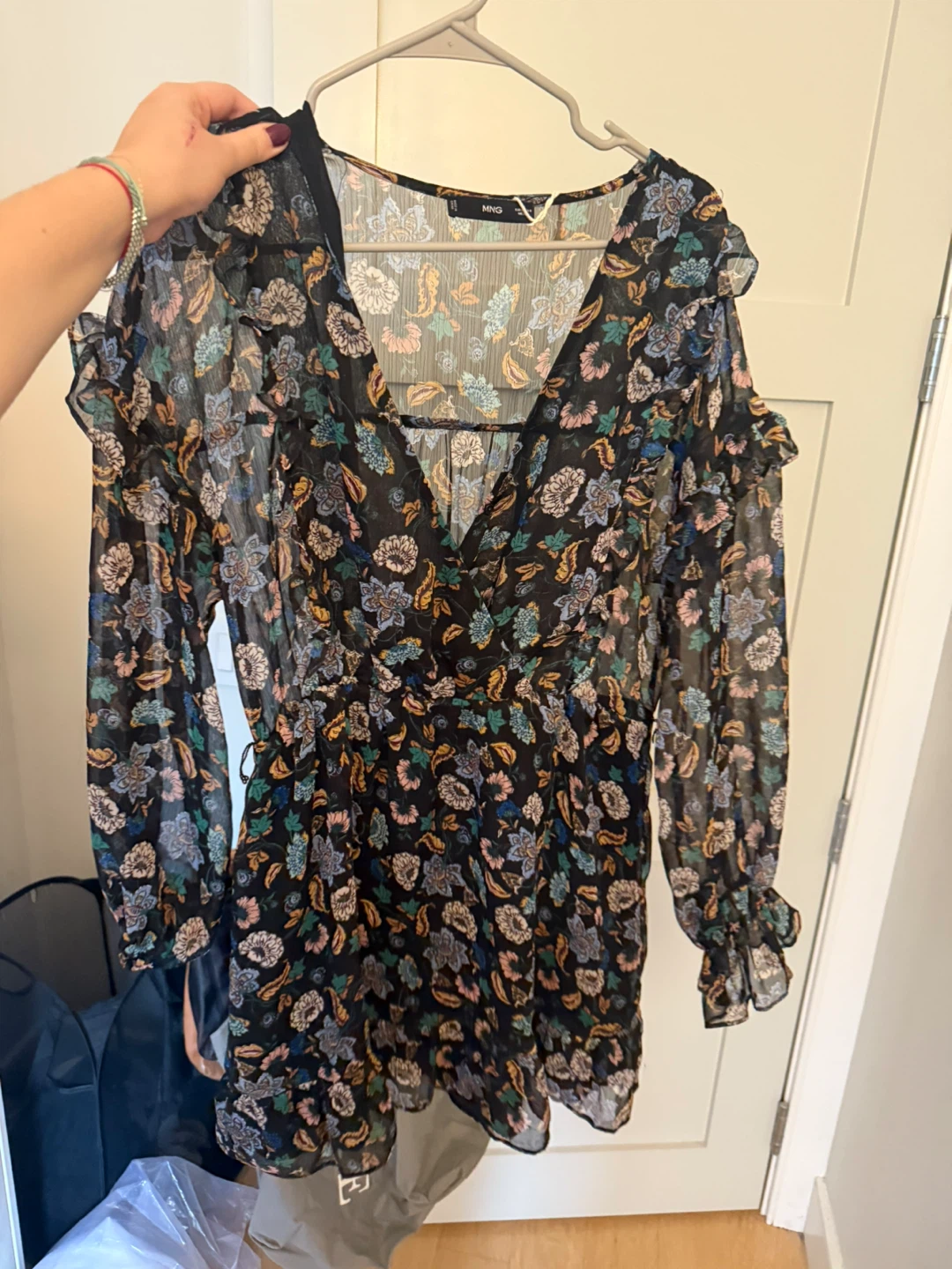 MNG Floral Long Sleeve Dress medium - photo 2