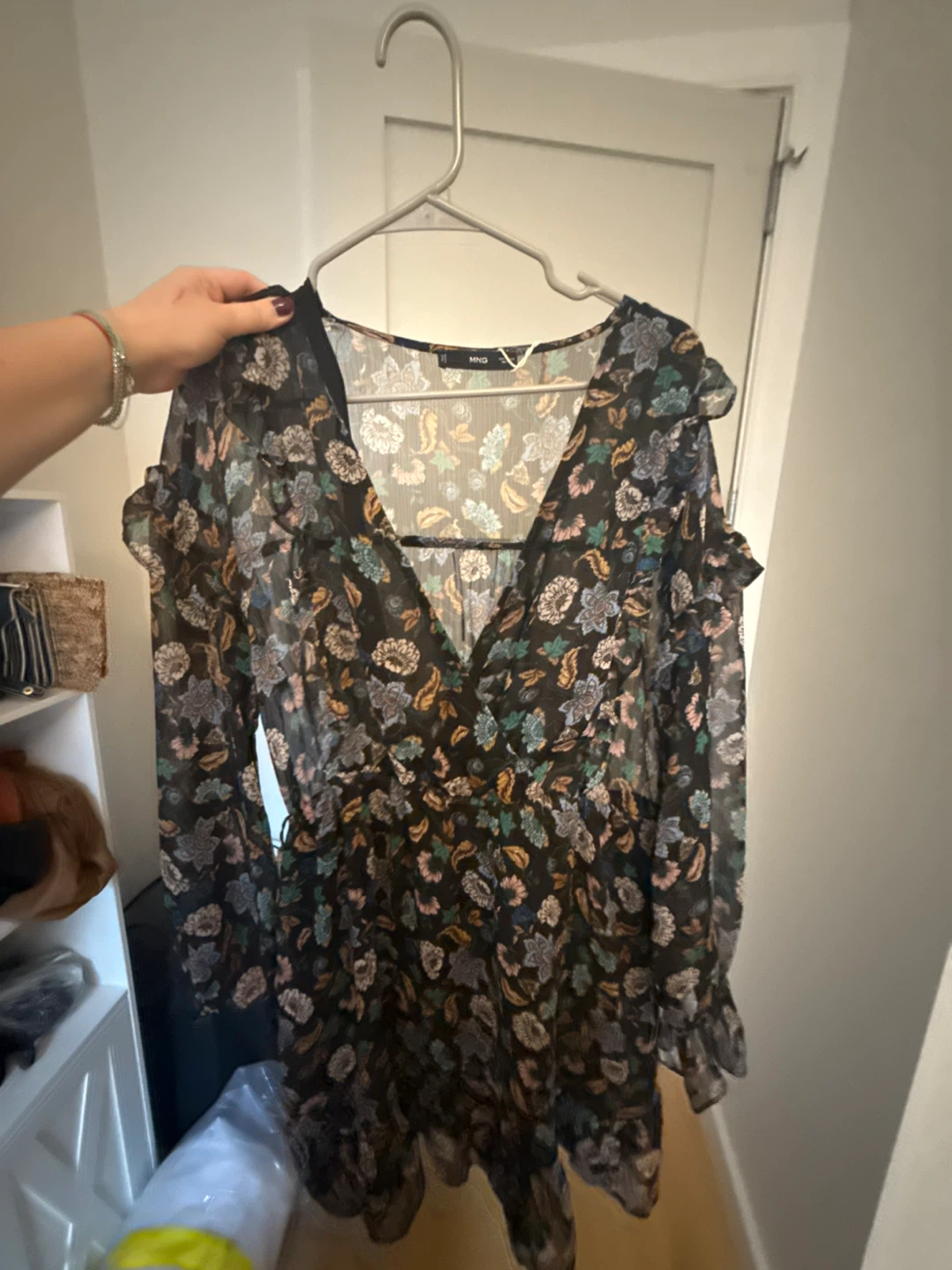MNG Floral Long Sleeve Dress medium - photo 3