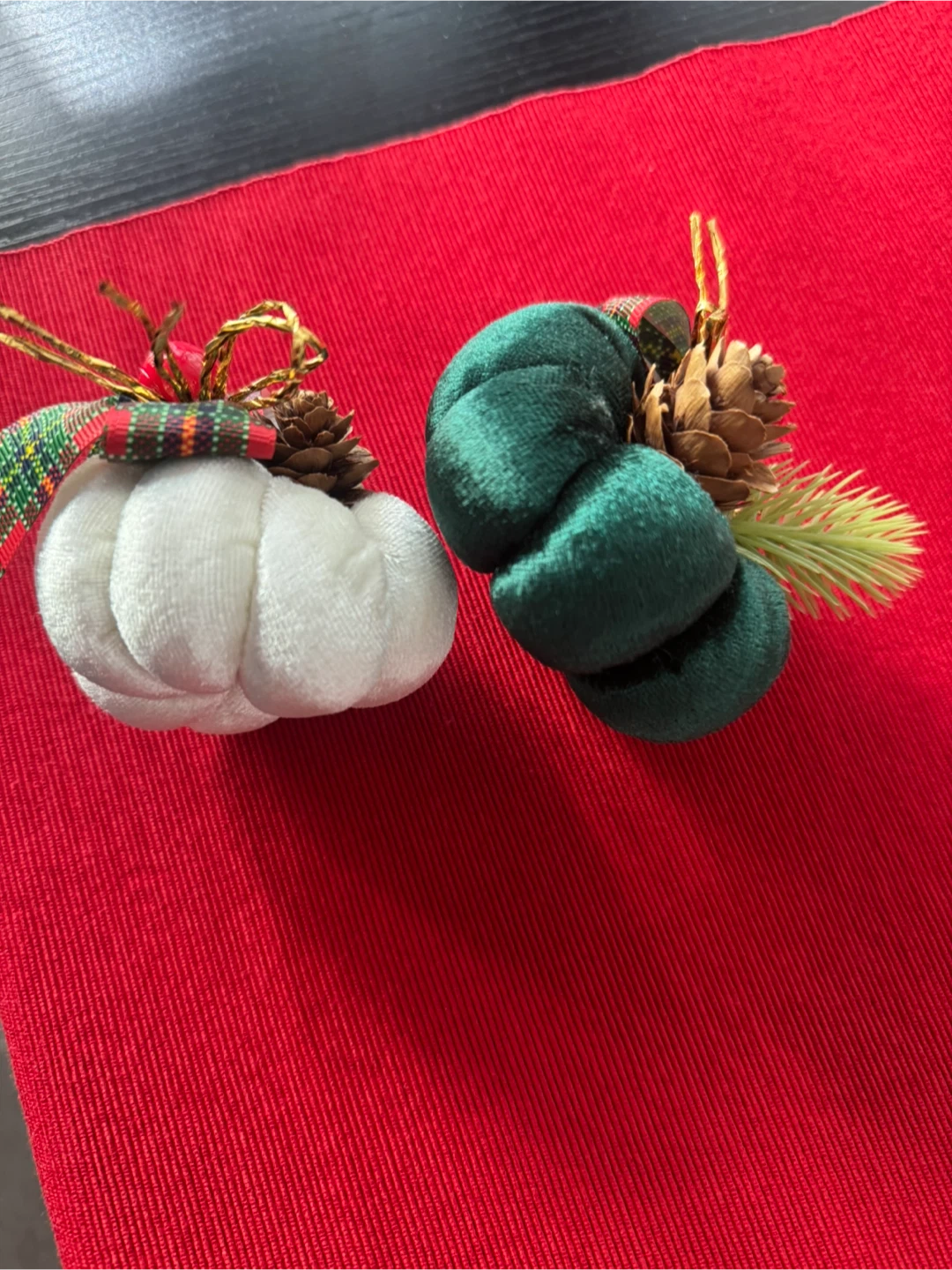 Two Decorative Fabric Pumpkins - photo 2
