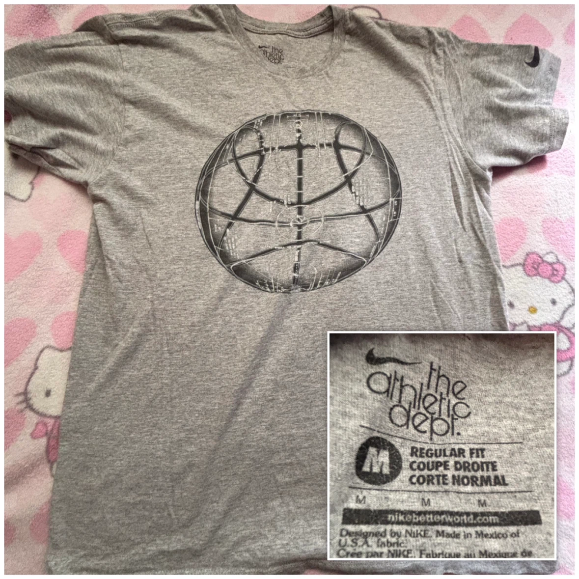 Nike - Basketball T-Shirt - *Size Men Medium/Grey*