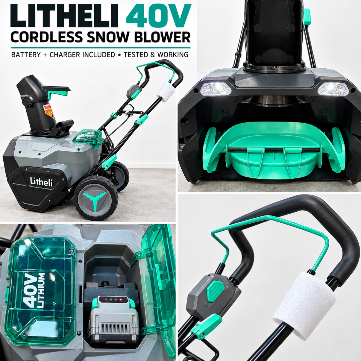 Litheli 40V Cordless Snow Blower – Brand New - photo 2