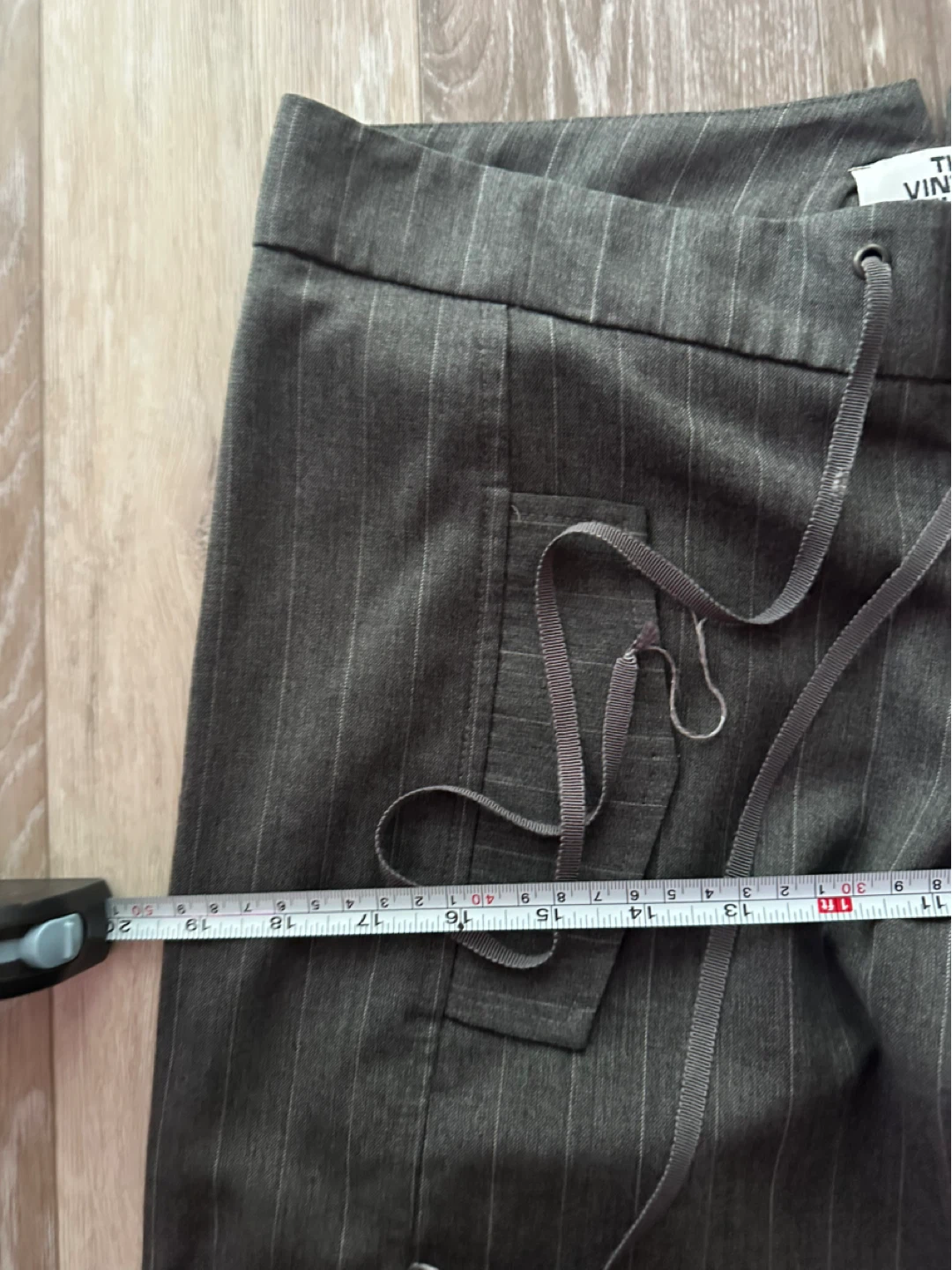 Ya-Ya Pinstriped Wool Trousers Size 6 - photo 5