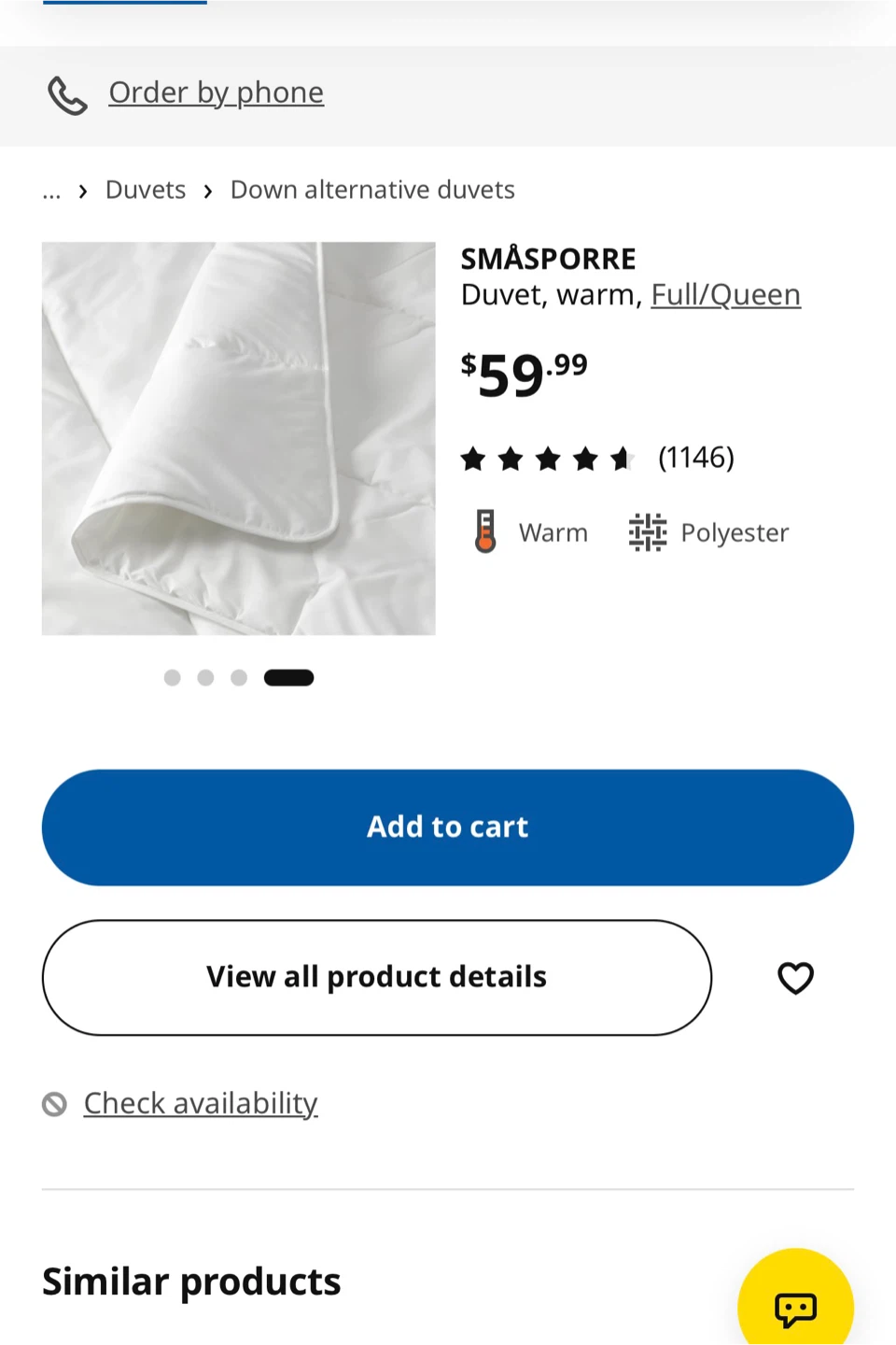 IKEA SMÅSPORRE Warm Duvet Full/Queen - photo 2