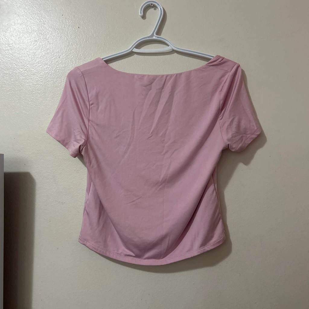 Pink square-neck t-shirt - photo 2